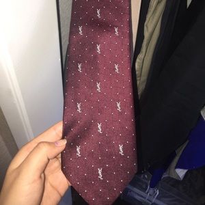 YSL Burgundy Tie